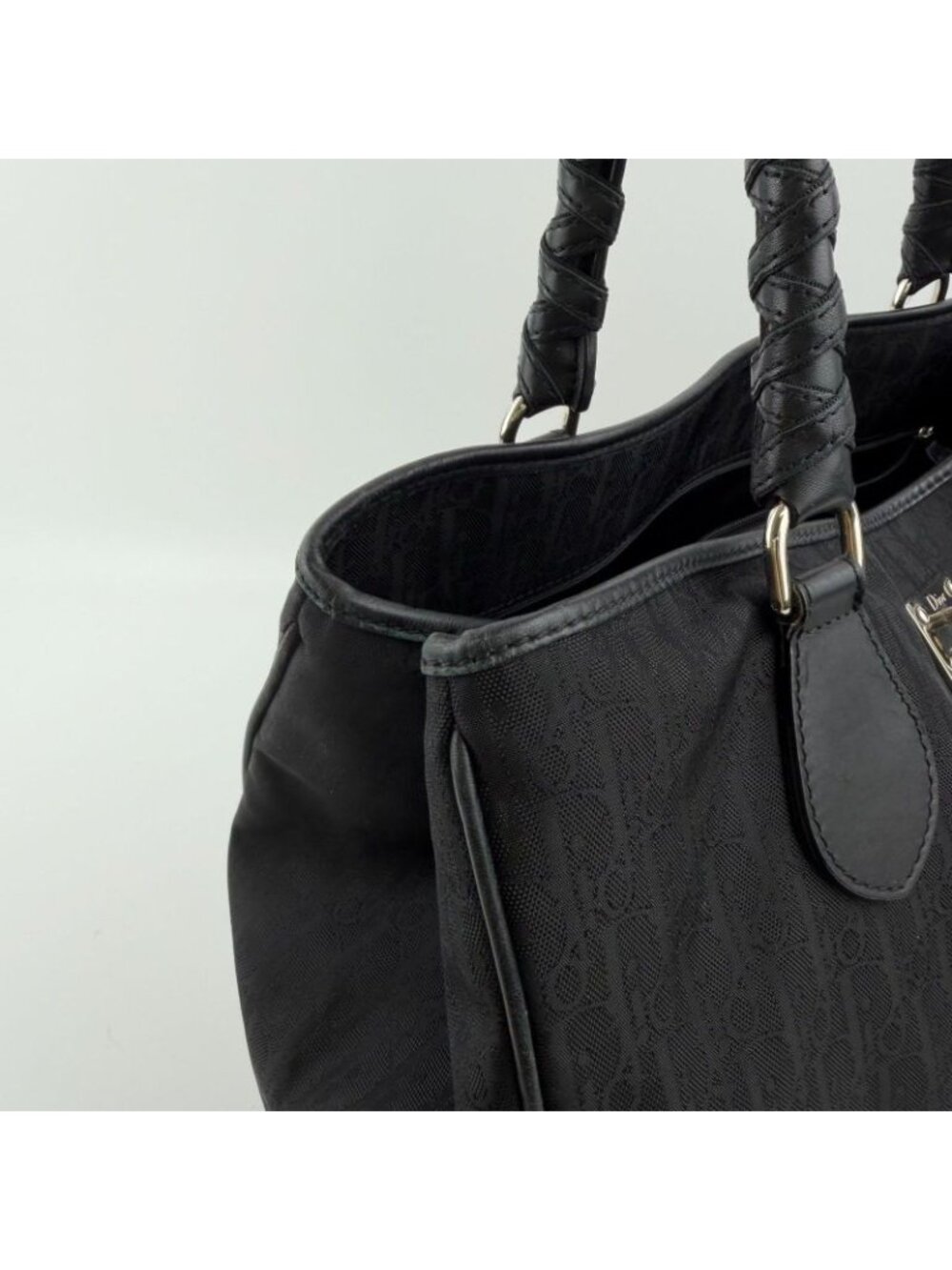 Dior Tote Black Nylon Canvas Vintage - Picture 8 of 15